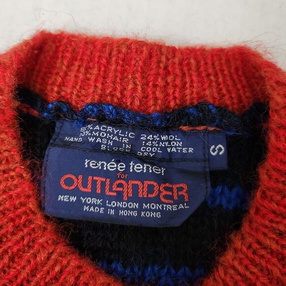 Renee Tener for Outlander Long Cardigan Small Mohair Wool Sweater Vintage RARE - Picture 2 of 8